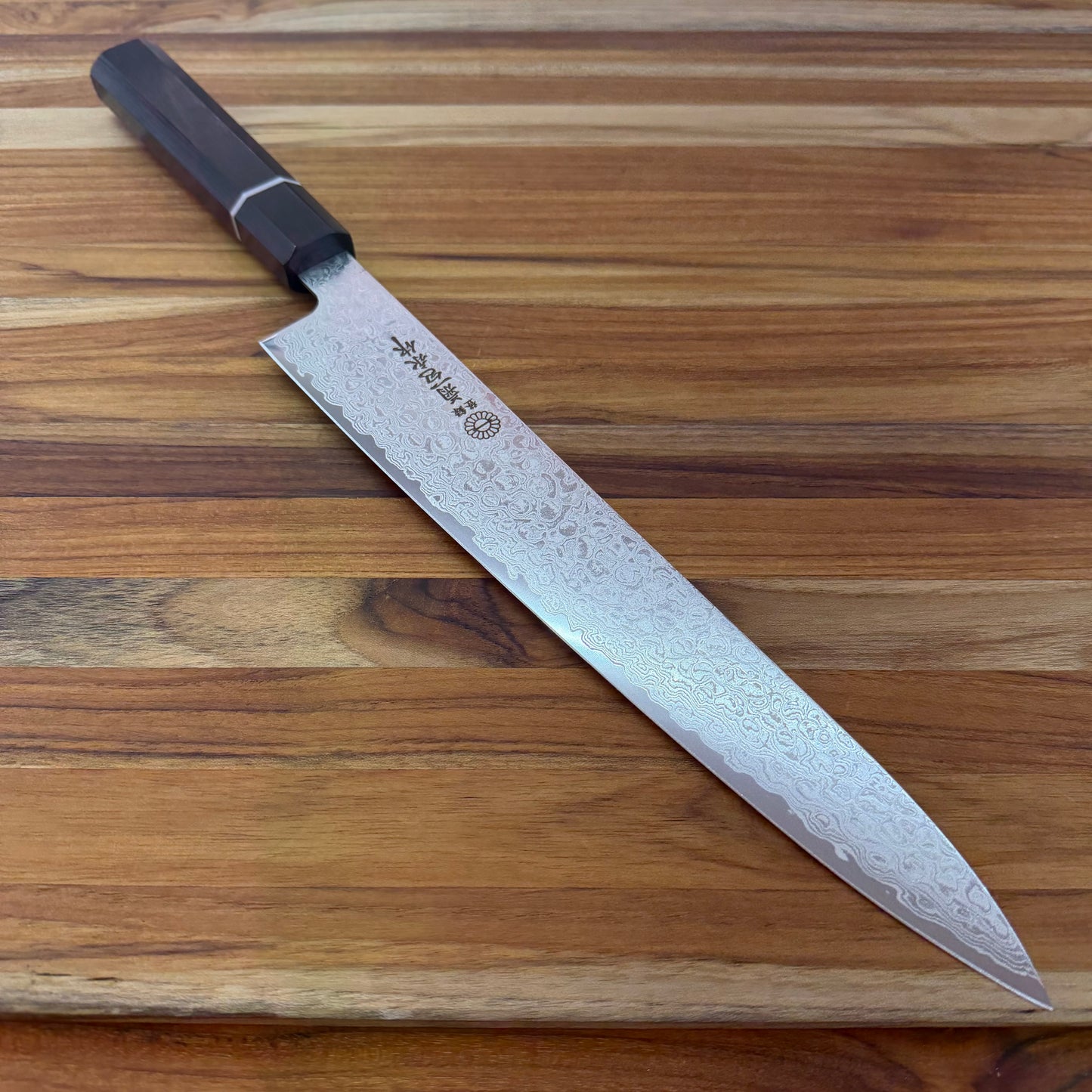 Kikuichi ZA69 Layer Damascus 240mm (9.5") Sujihiki