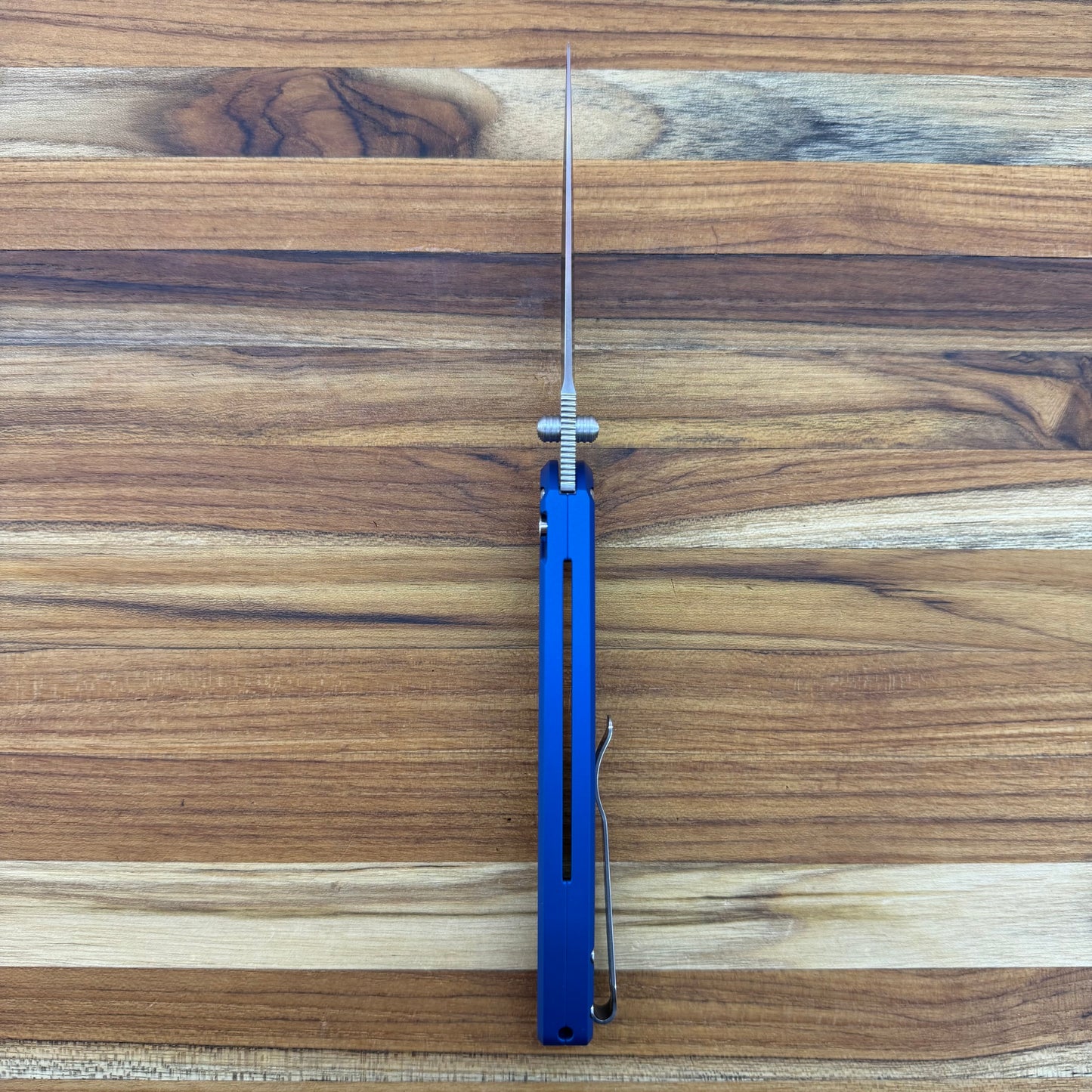 Pro-Tech Avalon 4.25" Folding Knife w/ Knurled Blue Aluminum Handle