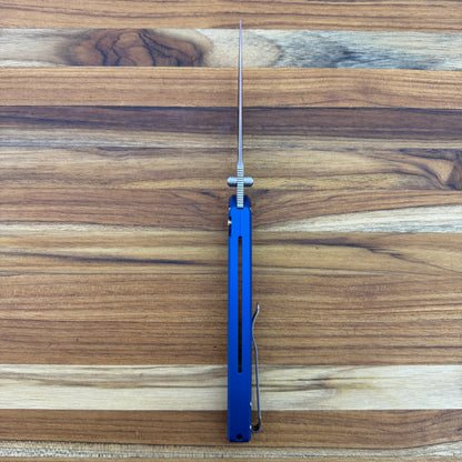 Pro-Tech Avalon 4.25" Folding Knife w/ Knurled Blue Aluminum Handle