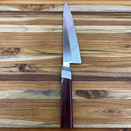3rd Hill Customs 210mm (8.25") Chef's Knife w/ Red Wine Handle