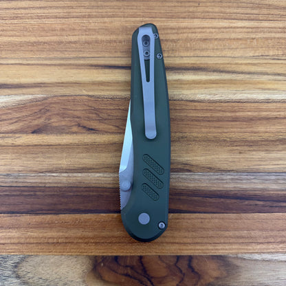 Pro-Tech Avalon 4" Folding Knife w/ Knurled Green Aluminum Handle