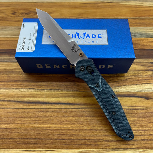 Benchmade Osborne 3.5" Folding Knife w/ Blue Denim Micarta Handle