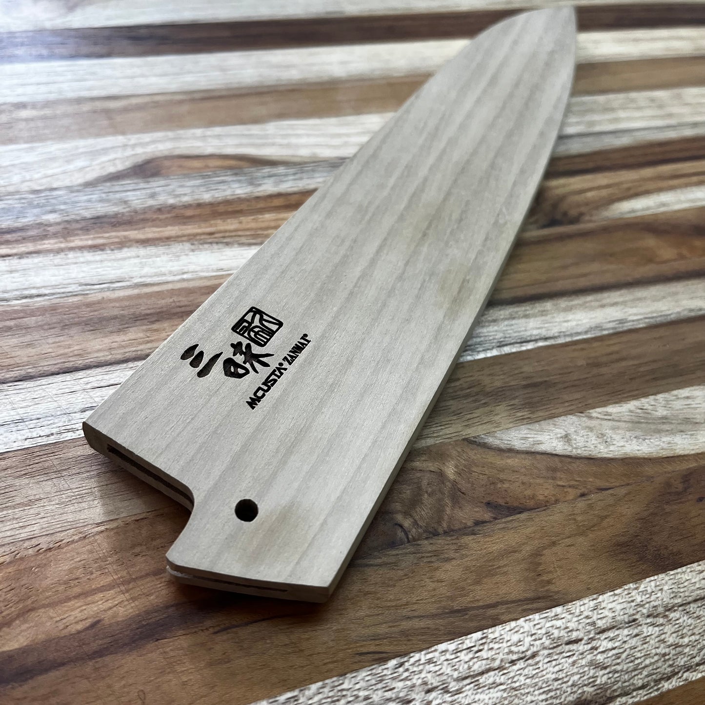 Mcusta Zanmai Natural Wood 240mm (9.5") Gyuto Saya w/ Pin