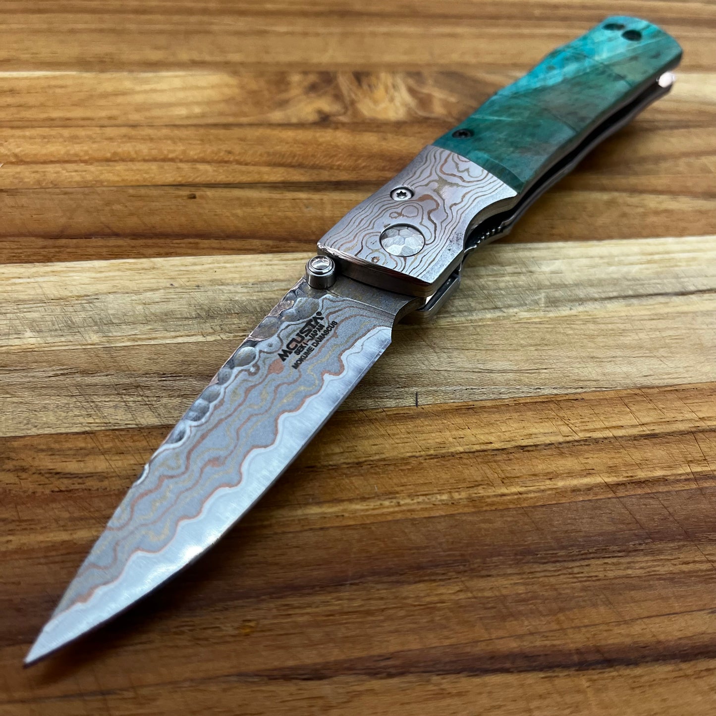 *BLEMISHED* Mcusta *Limited Edition Blade Show 2022* Mokume Damascus Folder