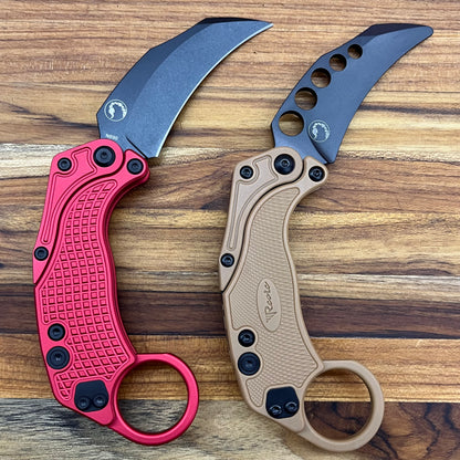 Reate EXO-K 3" PVD Red Gravity Karambit w/ Trainer Knife