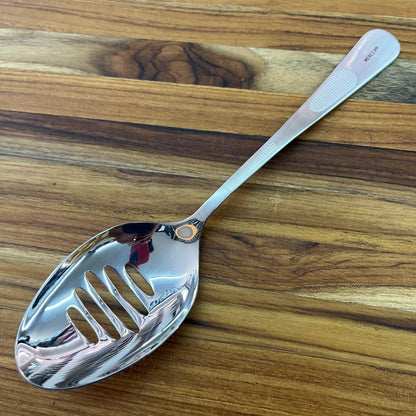 Mercer Tool 9" Satin Slotted Bowl Plating Spoon