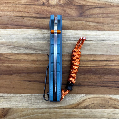 Benchmade Mini Adira 3.25” P/S Folding Knife w/ Depth Blue Grivory Handle