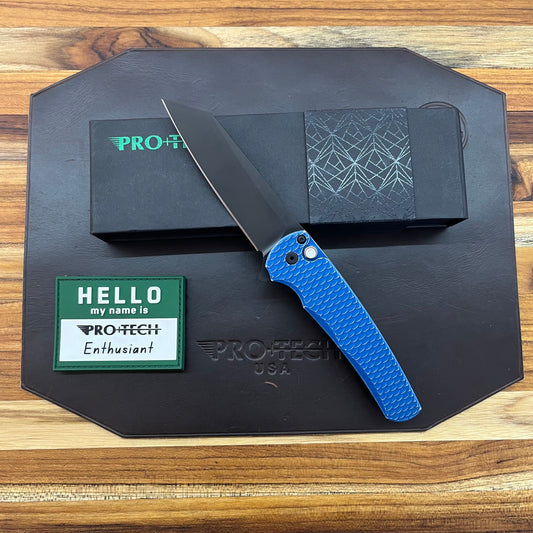Pro-Tech Malibu 3.25" Flipping Knife w/ Battle Worn Blue Dragon Scale Handle