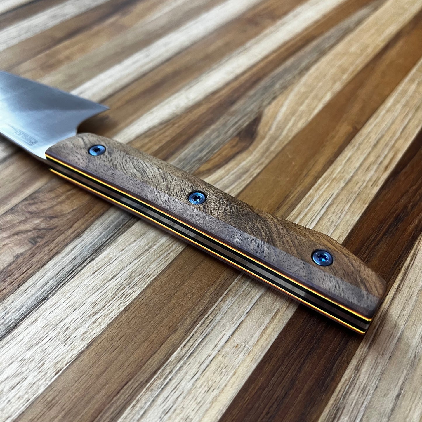 Meglio Semi-Custom 5.25" Satin Petty w/ Bastogne Walnut Handle