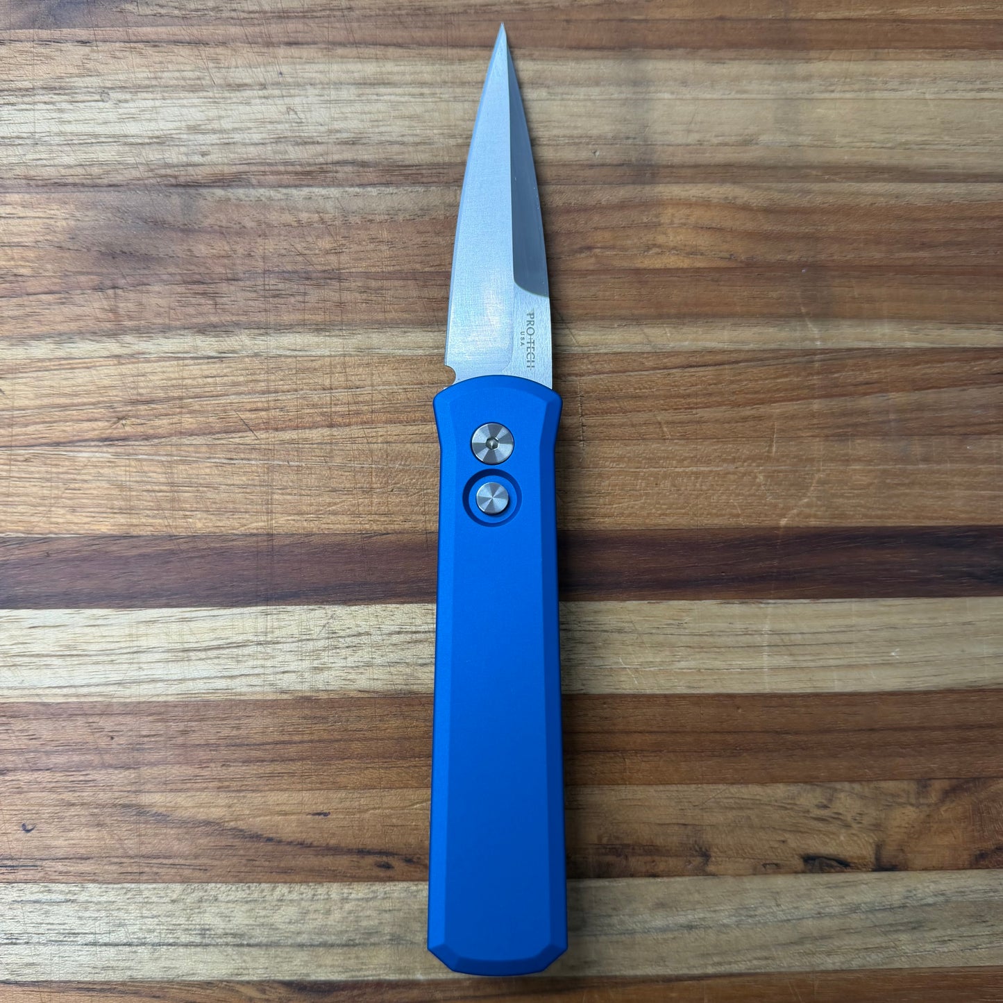 Pro-Tech Godson 3.15" Auto w/ Blue Aluminum Handle