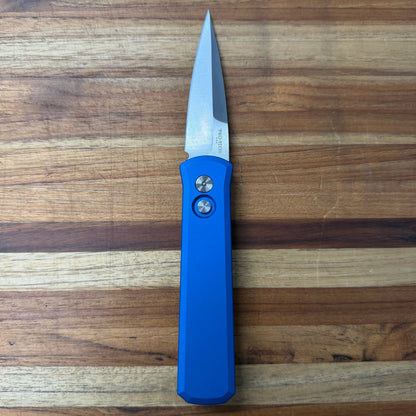 Pro-Tech Godson 3.15" Auto w/ Blue Aluminum Handle