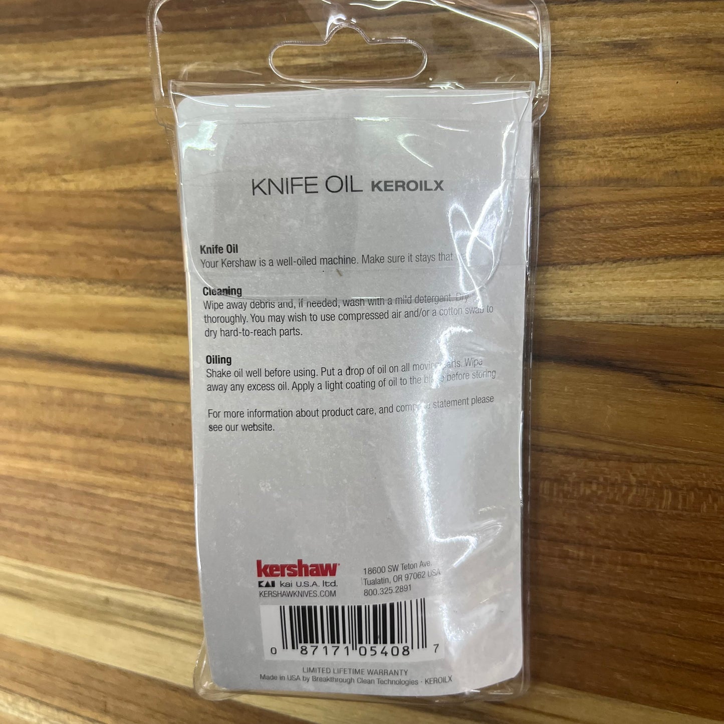 Kershaw Knife Oil