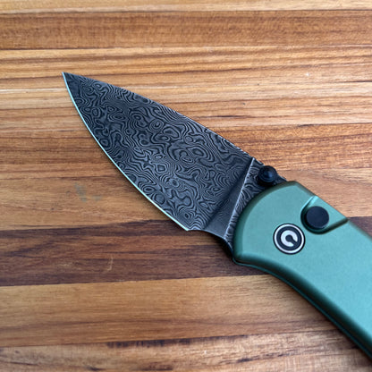 Civivi Qubit 3" Auto Stud Knife w/ Green Handle