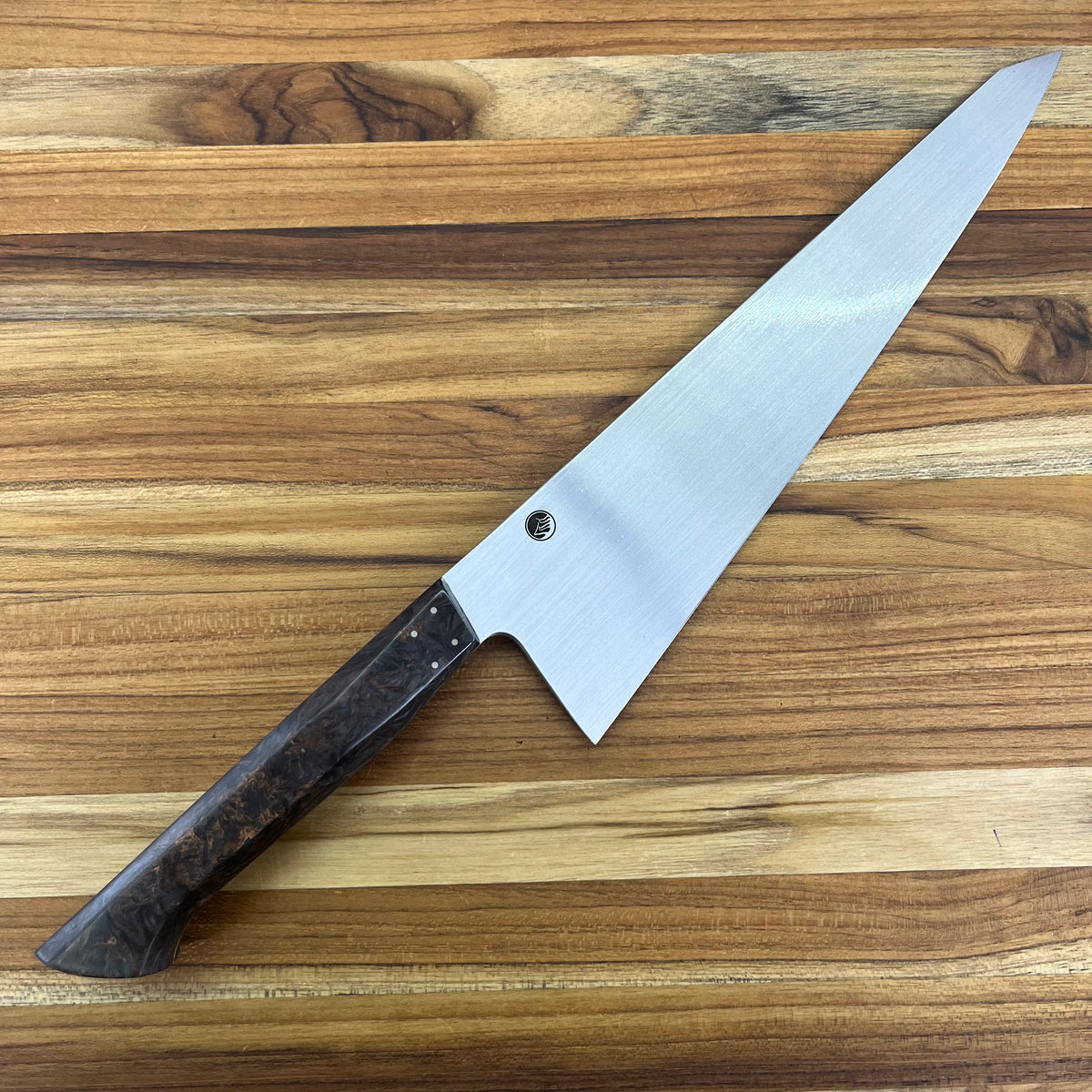 Enceladus 220mm (8.5") K-Tip Gyuto w/ Copper Fat Carbon Handle