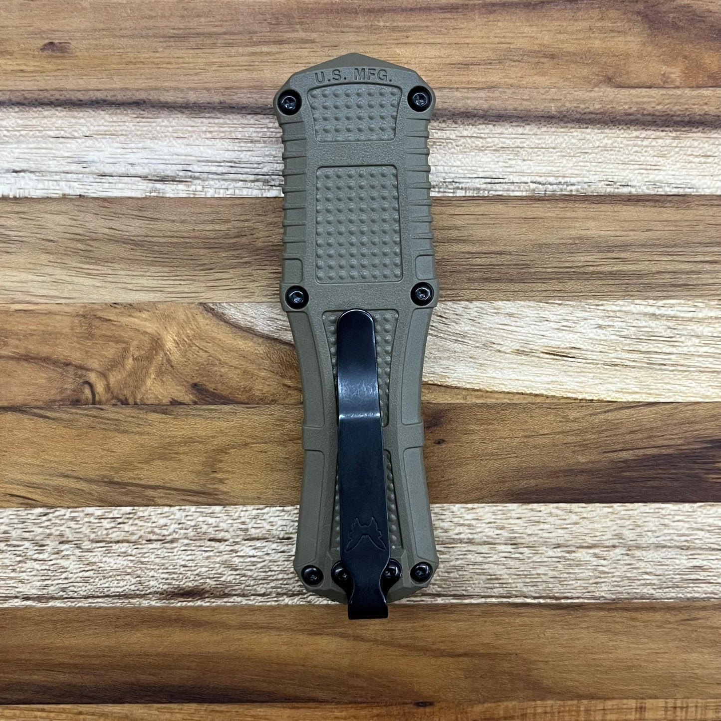 Benchmade Mini Claymore 3" Black D/E OTF Auto w/ Ranger Green Grivory Handle