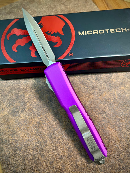 Microtech 122-13APVI Ultratech Bronze D/E Apocalyptic Violet OTF Auto