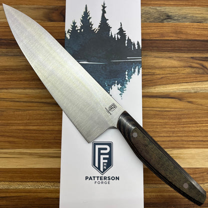 Patterson Forge Semi-Custom 200mm (8") Chef's Knife w/ Canvas Micarta Handle