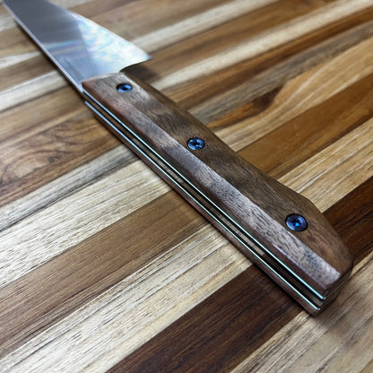 Meglio Semi-Custom 5.25" Satin Petty w/ Avocado Wood Handle