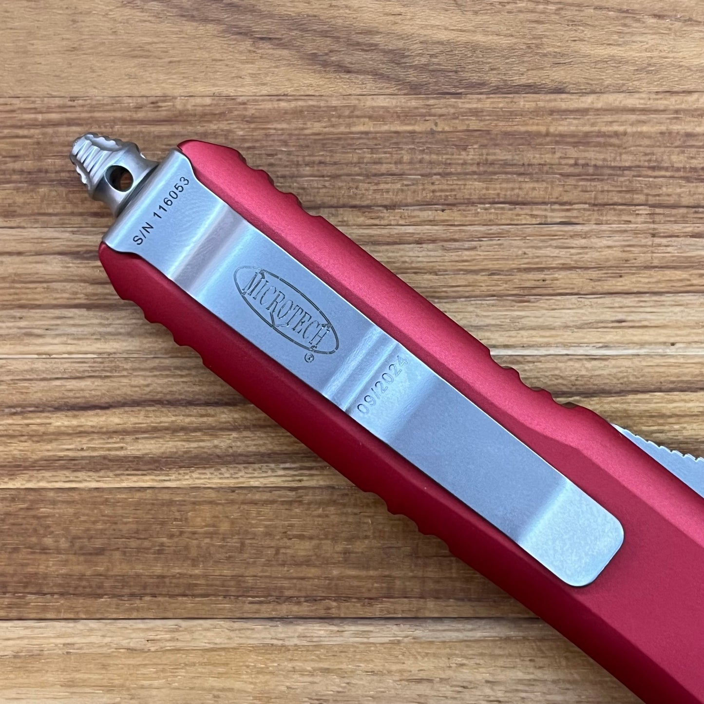 Microtech UTX-85 T/E 3" OTF w/ Red Aluminum Handle