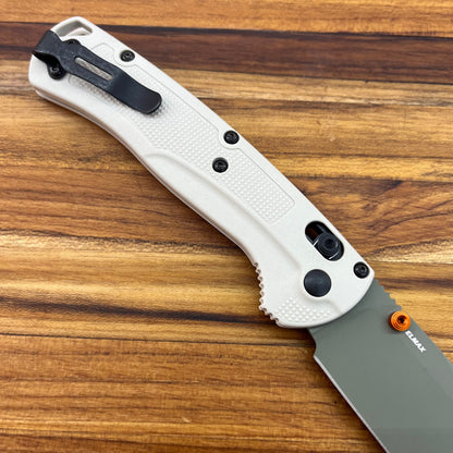 Benchmade Taggedout 3.5" Folding Knife w/ Tan Grivory Handle