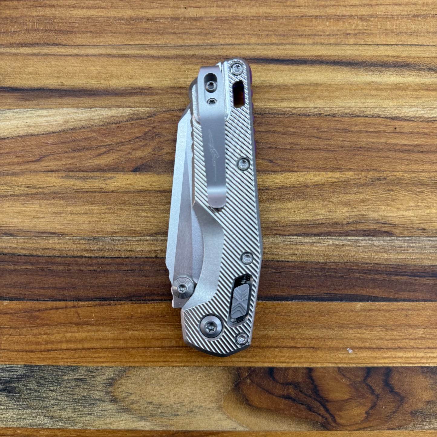 Microtech Marfione Select MSI Mini 3" P/S Folding Knife w/ Fluted Titanium Handle