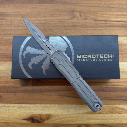 Microtech Ultratech EX ZBP Bayonet 3.5" OTF w/ Grey Aluminum Handle