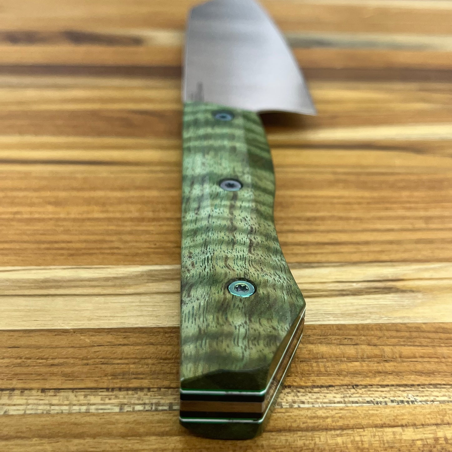 Meglio Blade Show Semi-Custom 6.5" Satin Kiritsuke w/ Green Mango Handle