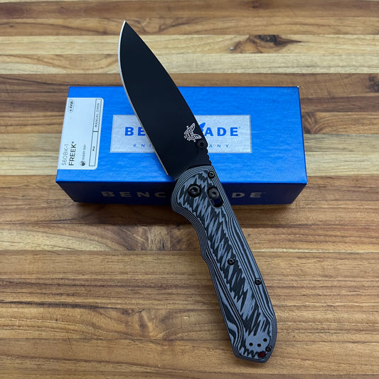 Benchmade Freek 3.6" Folding Knife w/ Grey/Black G10 Handles
