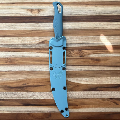 Benchmade Fishcrafter 7" Fillet Knife w/ Sheath & Depth Blue Santoprene