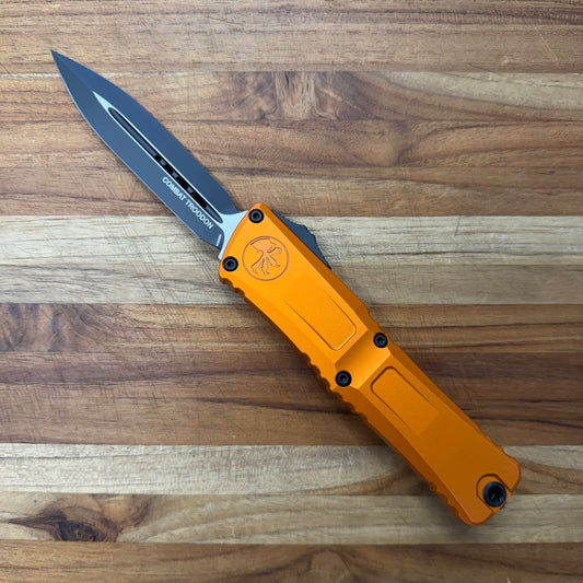 Microtech Combat Troodon Gen III D/E 4" OTF w/ Orange Aluminum Handle