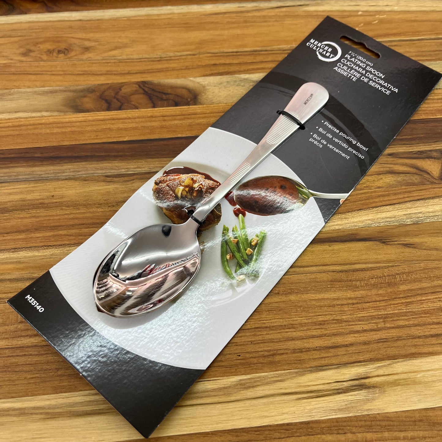 Mercer Tool 8" Satin Solid Bowl Plating Spoon