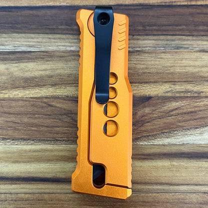 Reate Exo-U Gravity 2.5" Utility Knife w/ Orange Speedhole Handle