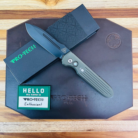 Pro-Tech PDW Invictus 3.5"  Auto w/ Green Aluminum Handle