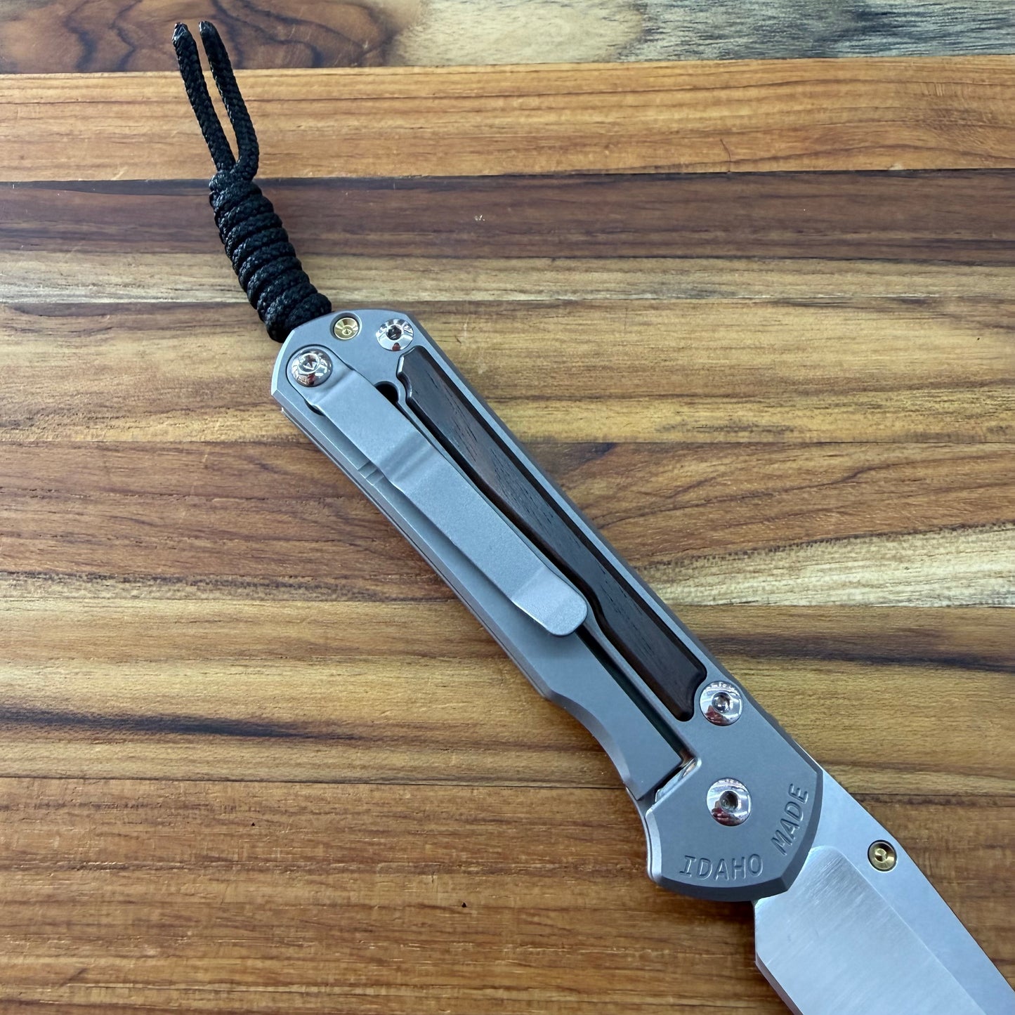 Chris Reeve Small Sebenza 31 3" Folding Knife w/ Titanium Handle & Macassar Ebony Inlay