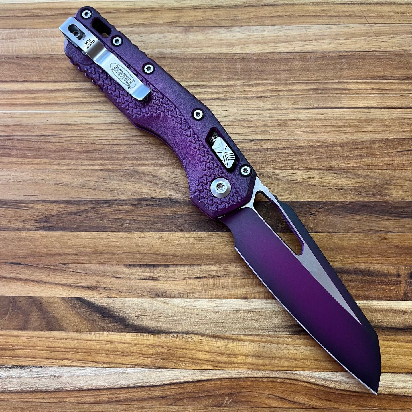 Microtech MSI 4" Folding Knife w/ Faded Sangria Handle