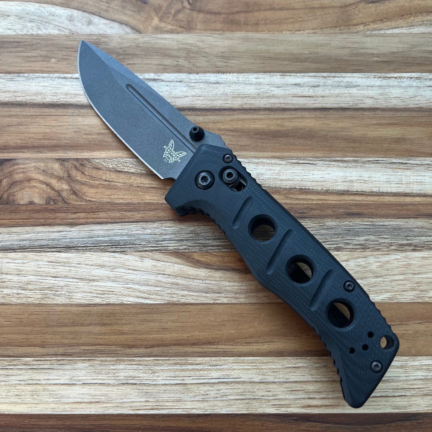 Benchmade Mini Adamas 3.25" Folding Knife w/ Black G10 Handle