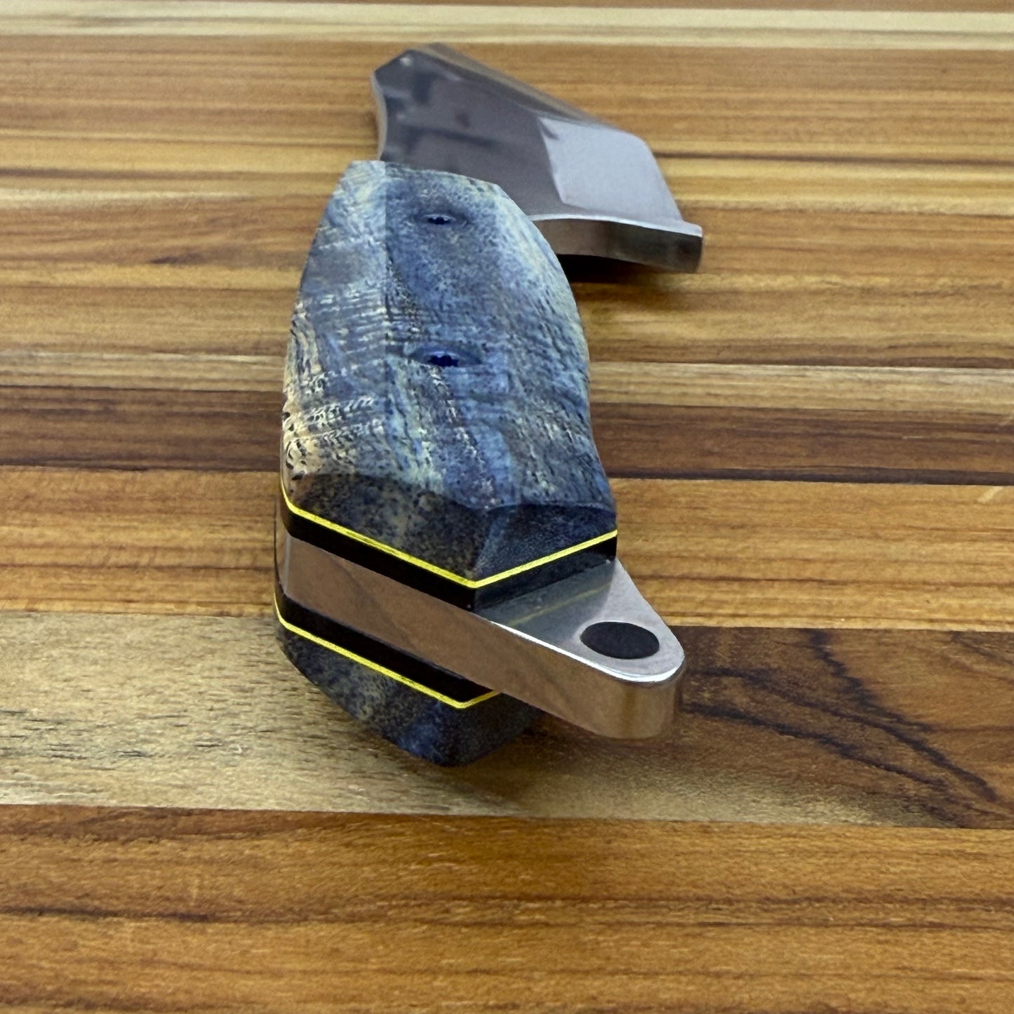 Meglio Blade Show Semi-Custom H-Series 4" Outdoor Kitchen Knife w/ Blue Primavera Handle