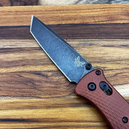 Benchmade Bailout 3.5" Folding Knife w/ Burnt Copper Textured Aluminum Handle
