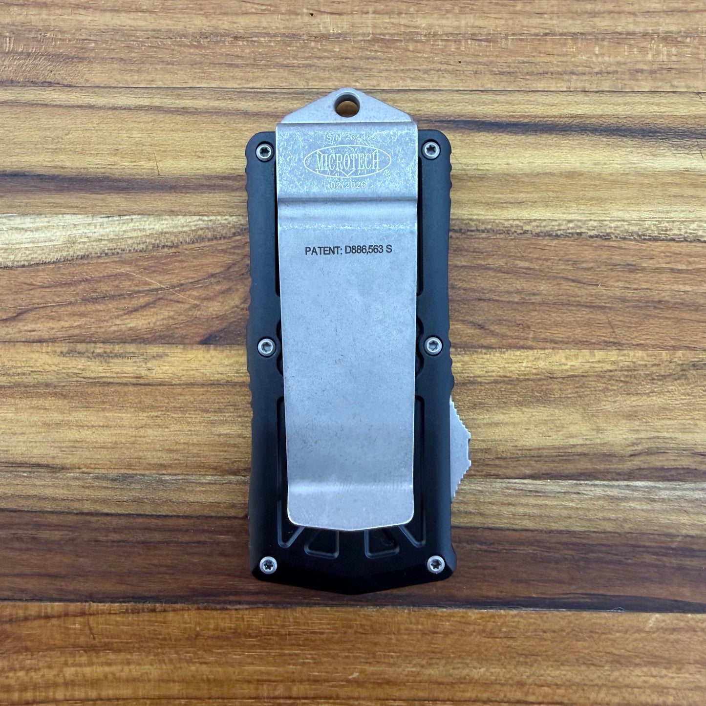 Microtech Exocet T/E 2" OTF w/ Black Aluminum Handle & Money Clip