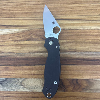 Spyderco Paramilitary 3 3" Folding Knife w/ Black G10 Handle