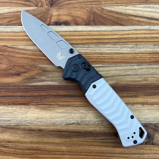 Benchmade PSK 3.5" Folding Knife w/ Tempest Gray & Storm Gray Grivory Handle