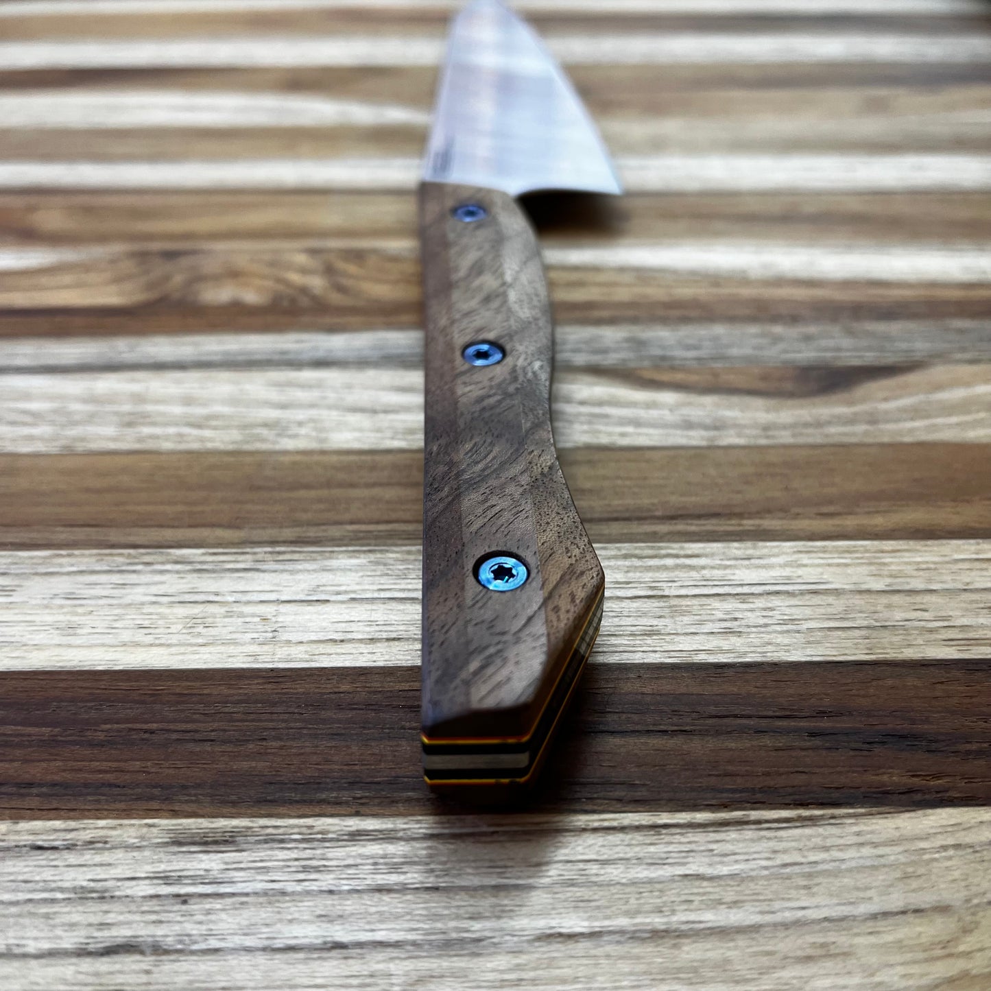 Meglio Semi-Custom 5.25" Satin Petty w/ Bastogne Walnut Handle