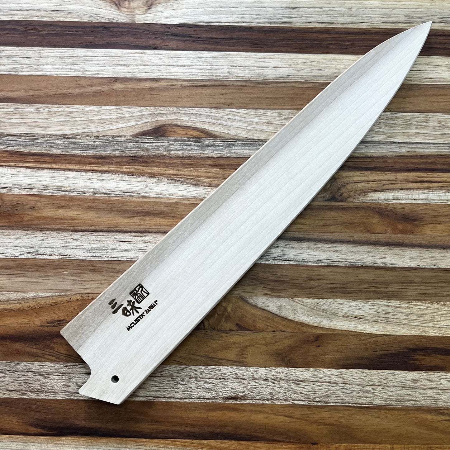 Mcusta Zanmai Natural Wood 270mm (10.5") Sujihiki Saya w/ Pin