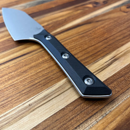Microtech Culinary 4.2" Santoku w/ Black G10 Handle