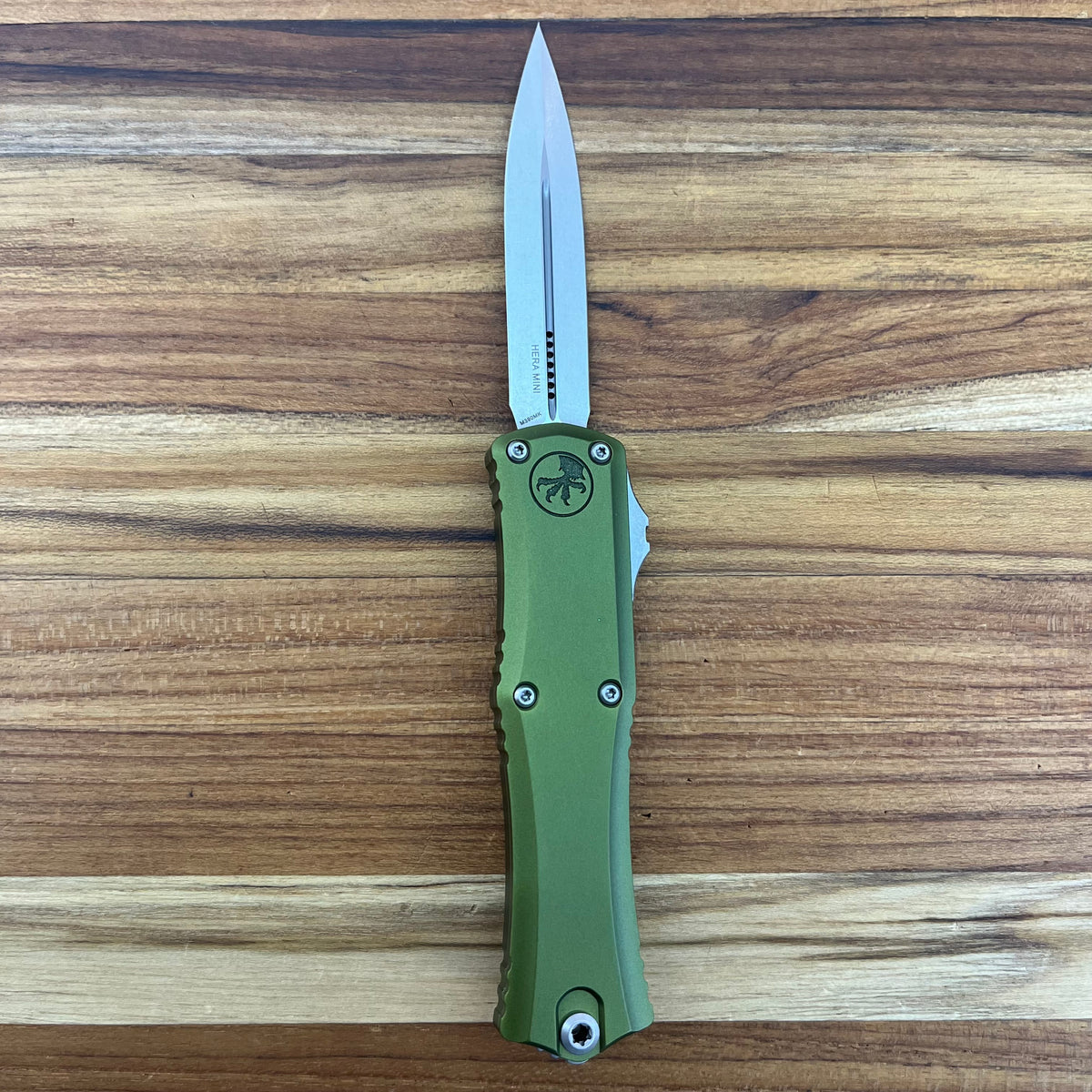 Microtech Hera II Mini D/E 3" OTF w/ OD Green Aluminum Handle
