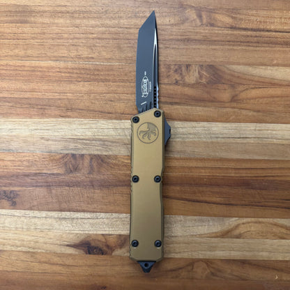 Microtech Scarab II Gen III Executive T/E 4" OTF w/ Tan Aluminum Handle