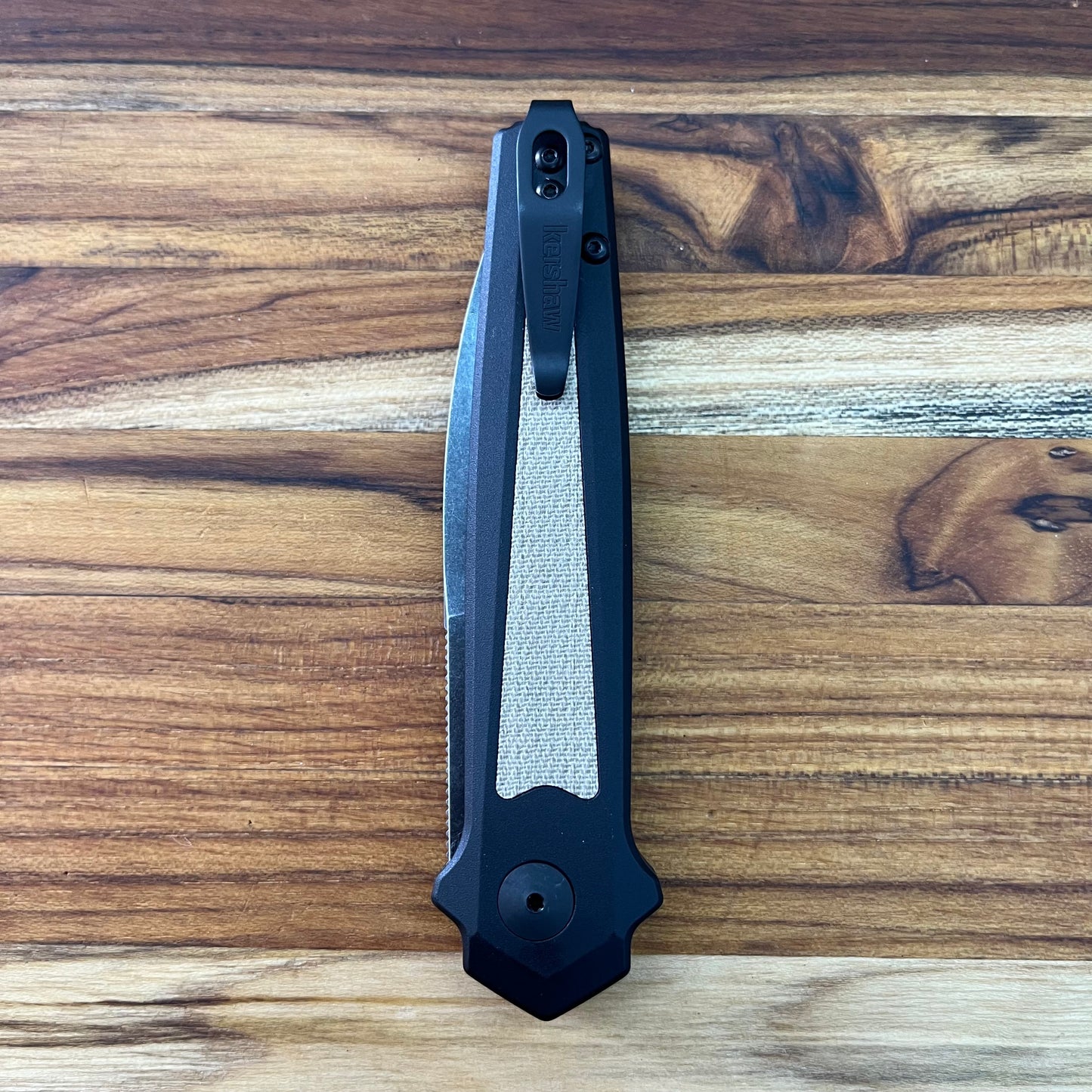 Kershaw Launch 15 3.5" Auto w/ Black Aluminum Handle & FDE Canvas Micarta Inlays
