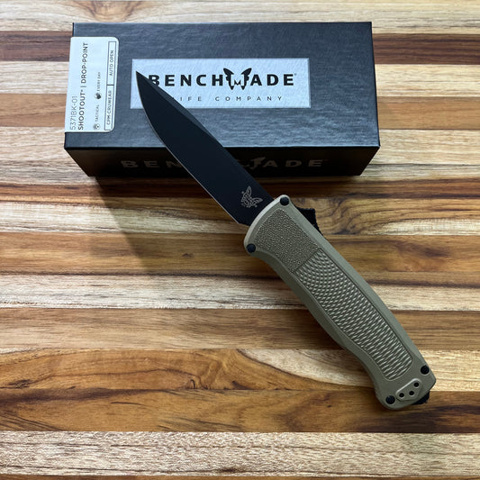 Benchmade Shootout 3.5" OTF Auto w/ Ranger Green Grivory Handle