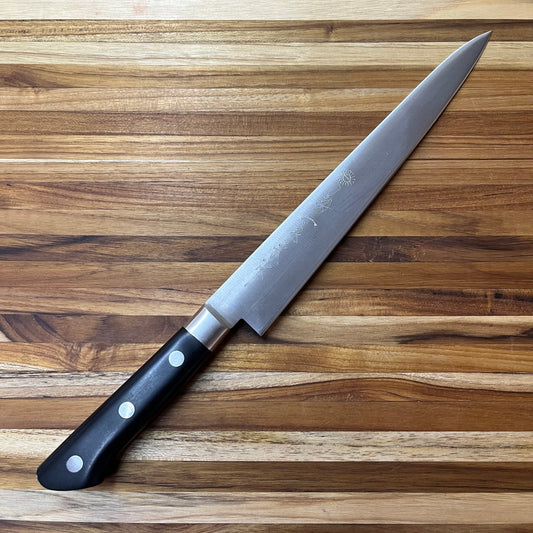 Kikuichi Swedish Gold Warikomi 240mm Sujihiki w/ Saya