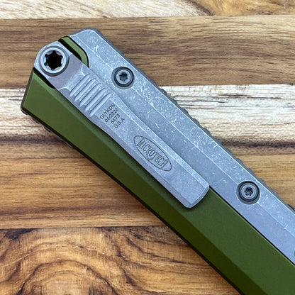 Microtech Glykon D/E Bayonet 3.75" Apocalyptic OTF Auto w/ OD Green Handle